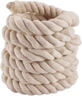 faxco 10ft natural twisted cotton rope: strong triple-strand rope for sports, crafts, and tug of war activities logo