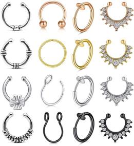 img 4 attached to Anicina Rings Stainless Septum Piercing