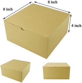 img 3 attached to 🎁 Pack of 15 FOONEA Brown Kraft Gift Boxes - 8x8x4 Inch with 66 Feet Jute Twine | Perfect for Bridesmaid Proposal, Cupcakes, DIY Crafts, and more