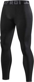 img 4 attached to 🩳 LAFROI Men's Quick-Dry Compression Fit Tights Leggings with Secure Waistband - YSK08