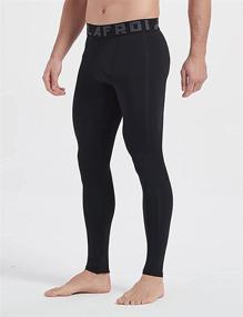 img 2 attached to 🩳 LAFROI Men's Quick-Dry Compression Fit Tights Leggings with Secure Waistband - YSK08