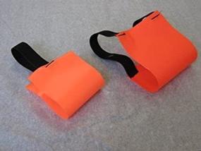 img 1 attached to 🔶 Stay Visible and Safe with Safety Flag AB-3 Fluorescent Reflective Armbands in Orange