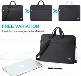 img 1 attached to Voova 13 13.3 Inch Laptop Sleeve Carrying Case – Waterproof, Compatible with MacBook Air/Pro, Surface Laptop/Book, Dell XPS 13, HP Acer Chromebook – Black