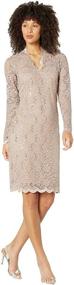 img 1 attached to 👗 Marina Long-Sleeve Lace Sequin Women's Dress