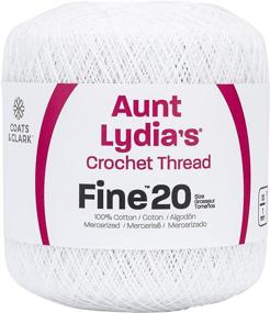 img 3 attached to Coats Crochet Fine Crochet Thread, 20, White: Superior Craftsmanship for Delicate Creations