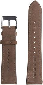 img 2 attached to Armogan Genuine Suede Perforated Leather Men's Watches in Watch Bands