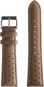 img 3 attached to Armogan Genuine Suede Perforated Leather Men's Watches in Watch Bands