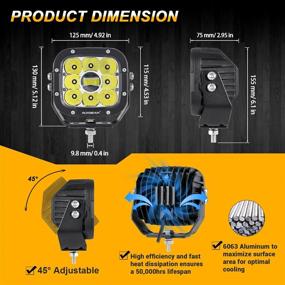 img 3 attached to Auxbeam Offroad Spotlight Driving High Power