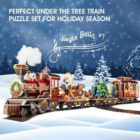 img 1 attached to 🎄 Delightful Christmas Musical Express Decorations: The Perfect Puzzle to Elevate Festive Charm!