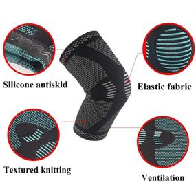 img 3 attached to 🏋️ Dr.Pedi Knee Brace Compression Sleeve: Enhanced Support for Running, Gym, Joint Pain Relief - Black XLarge