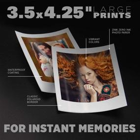 img 1 attached to 📸 Портативный фотопринтер и цифровая камера Polaroid Pop, печать 3x4, 20 МП, сенсорный экран, Wi-Fi, видео 1080p HD (синий)