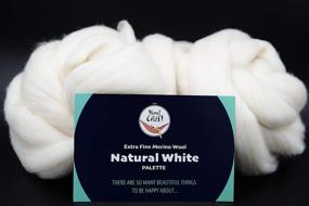 img 3 attached to 🧶 Wool Roving 6-Pack Kit: Extra Fine Soft Top Merino Wool in Natural White (150g-5.30 oz), Ideal for Needle Felting, Spinning Yarn, and Weaving Fiber, includes Storage Container