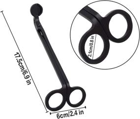 img 3 attached to 🕯️ Matte Black Candle Wick Trimmer - Candle Cutter Wick Clipper Scissor Tool for Oil Lamps and Candle Trimming