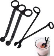 🕯️ matte black candle wick trimmer - candle cutter wick clipper scissor tool for oil lamps and candle trimming логотип