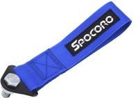 spocoro blue tow strap with embroidered logo for front or rear bumper towing hooks, pack of 1 - improved seo logo