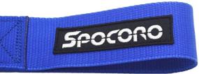 img 2 attached to Spocoro Blue Tow Strap with Embroidered Logo for Front or Rear Bumper Towing Hooks, Pack of 1 - Improved SEO