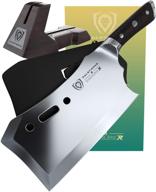 🔪 dalstrong obliterator meat cleaver - 9" - gladiator series r - stand, sheath - razor sharp 3lbs heavy duty cleaver - 6mm thick blade - nsf certified logo