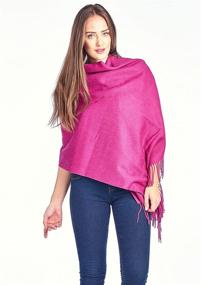 img 3 attached to 🧣 Mariyaab Lambswool Oversized Pashmina Peacoat - Women's Accessories with Scarves & Wraps