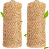 🧵 656 ft natural jute twine string thin ribbon | craft, plant, gift wrapping, christmas decor, handmade arts, home decoration & packing string | 328 ft (100m) logo