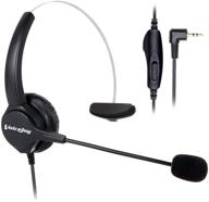 🎧 enhanced voicejoy headset headphones with volume and mute control, standard 2.5mm plug jack for cisco spa series spa303 spa504g and other models, polycom soundpoint ip 320 330, grandstream, linksys, cortelco+ logo