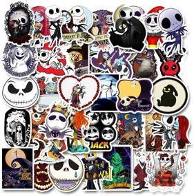 img 4 attached to 🎃 Halloween Nightmare Before Christmas Stickers - Set of 50 Waterproof Vinyl Stickers for Laptop, Skateboard, Water Bottles, Computer, Phone - Halloween Theme Decals (Halloween-50PCS)