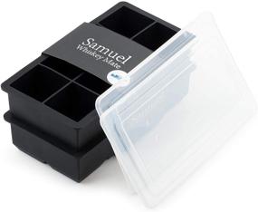 img 4 attached to Samuelworld Large Silicone Ice Cube Tray with Lids - 8 Cavity Ice Maker for Whiskey, Cocktails and Homemade Drinks - Keep Drinks Chilled - 2 Pack