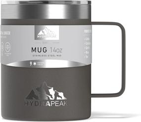 img 2 attached to ☕ Hydrapeak 14oz Insulated Coffee Mug: Stay Refreshed Anywhere, Anytime with Stainless Steel Double Walled Travel Cup, 3 Hours Hot / 9 Hours Cold, Spill-Proof Design and Convenient Handle (Graphite)