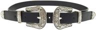 👢 women's vintage western genuine leather accessories with buckles logo