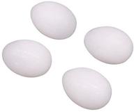 🥚 set of 4 solid dove fake eggs for pigeon birds and small geese: ideal for incubation, breeding & hatch логотип