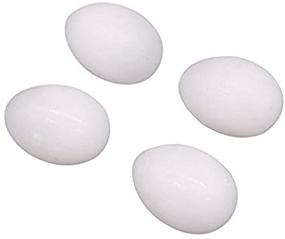 img 3 attached to 🥚 Set of 4 Solid Dove Fake Eggs for Pigeon Birds and Small Geese: Ideal for Incubation, Breeding & Hatch