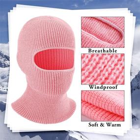 img 2 attached to 🧣 Stay Warm and Protected with 2-Piece 1-Hole Ski Mask Knitted Face Cover - Perfect for Winter Outdoor Sports!