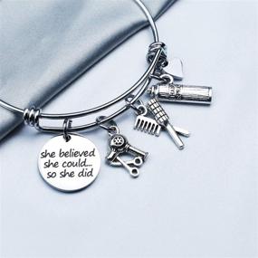 img 2 attached to She Believed Hairdresser Bracelet: Inspiring Gift for Stylists & Graduates