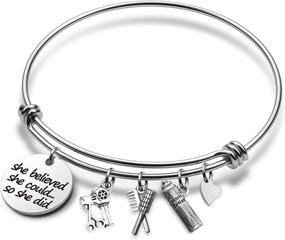 img 4 attached to She Believed Hairdresser Bracelet: Inspiring Gift for Stylists & Graduates