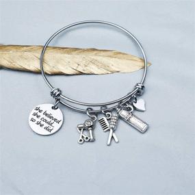 img 1 attached to She Believed Hairdresser Bracelet: Inspiring Gift for Stylists & Graduates