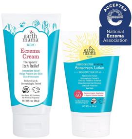 img 4 attached to 🌿 Earth Mama Organics Eczema Care Set – 3oz Eczema Cream + 3oz Kid’s Uber-Sensitive Mineral Sunscreen Lotion SPF 40 – Organic Colloidal Oatmeal, Steroid-Free