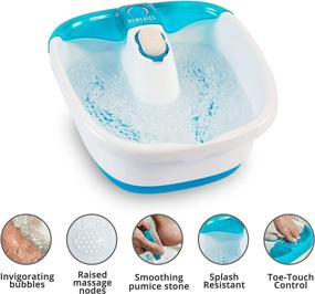 img 3 attached to HoMedics Bubble Mate Foot Spa with Toe-Touch Controls and Detachable Pumice Stone