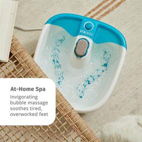 img 1 attached to HoMedics Bubble Mate Foot Spa with Toe-Touch Controls and Detachable Pumice Stone