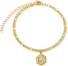 img 4 attached to VANGETIMI Adjustable Initial Alphabet Bracelet Women's Jewelry