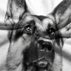 img 1 attached to 🐶 WAZHIJIA Dog German Shepherd Realistic Animal Beach Towel - Polyester Cotton Hand Towel for Hotel, Spa, Bathroom, Gym, and Family Use