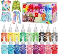 🎨 tie dye kit, 18 colors diy fabric dye sets for kids &amp; adults, fashion tie dye kits, ideal diy gift for textile, t-shirt, and canvas crafts, perfect for school group activities and party supplies logo