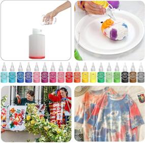 img 3 attached to 🎨 Tie Dye Kit, 18 Colors DIY Fabric Dye Sets for Kids &amp; Adults, Fashion Tie Dye Kits, Ideal DIY Gift for Textile, T-Shirt, and Canvas Crafts, Perfect for School Group Activities and Party Supplies