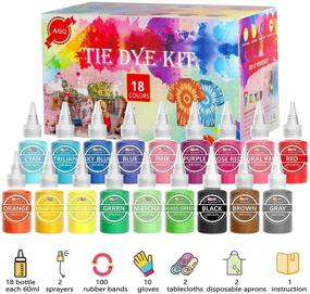 img 2 attached to 🎨 Tie Dye Kit, 18 Colors DIY Fabric Dye Sets for Kids &amp; Adults, Fashion Tie Dye Kits, Ideal DIY Gift for Textile, T-Shirt, and Canvas Crafts, Perfect for School Group Activities and Party Supplies