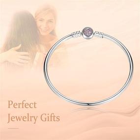 img 3 attached to 📿 Annmors Forever Love Sterling Silver Charm Bracelet with Clasp - Perfect Fit Bangle Bracelets For Women and Girls - Available in 17cm (6.7"), 19cm (7.45"), and 21cm (8.3") Sizes