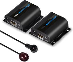 img 4 attached to 🔌 LiNKFOR 196ft HDMI Extender: 1080P Network Extension with IR, 60m HDMI Over Ethernet via Cat 6/7, 3D Support for PC DVD Sky HD Box PS3 PS4