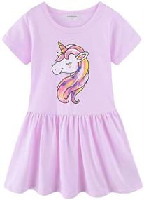 img 4 attached to 👗 Adorable LittleSpring Toddler Dresses with Sleeve Pattern: Perfect Girls' Clothing