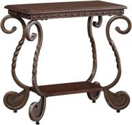 🪑 rafferty vintage-inspired dark brown chairside end table by signature design by ashley logo