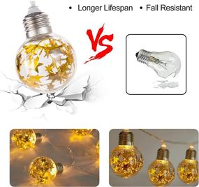 img 2 attached to 🎄 MTSCE Christmas Lights Indoor: Shatterproof Crystal Globe String Lights for Bedroom Party, Battery Operated 10 LED 71 Inch, Ideal for Wedding Christmas Tree Decorations and Outdoor Indoor Use