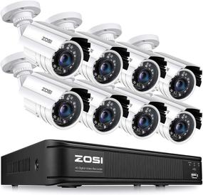 img 4 attached to 📷 ZOSI 1080p H.265+ Система видеонаблюдения для дома с 8 камерами, 8-канальным регистратором CCTV DVR, ночным видением, обнаружением движения - 5МП Лайт.