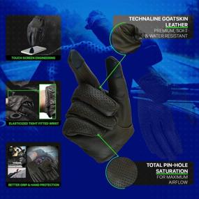 img 2 attached to 🧤 Motorcycle Black Touch Men's Accessories Hugger Glove Company - Gloves & Mittens