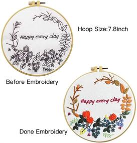 img 3 attached to 🧵 Erza Scarlet Cross Stitch Embroidery Kit for Adults Beginners - Stamped Patterns, Embroidery Hoops, Floss Thread, Needles - Ideal Kit for Kids Crafts and Happy Everyday Embroidery Projects